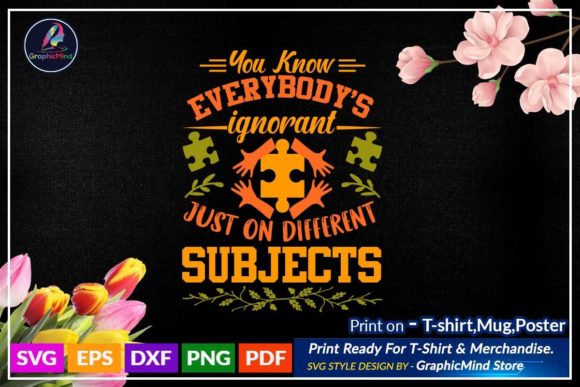Autism Svg T Shirt Quote for Local Business Branding