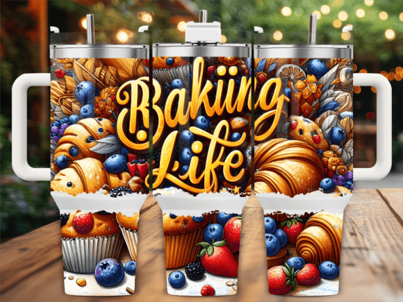 Baking Life with Berries Embroidery Design