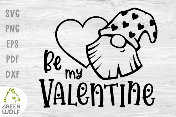Be My Valentine Gnome: A Cute Graphic for Crafts and Local Branding