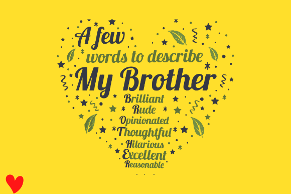 BROTHER HEART PNG SVG EPS PRINT POD Graphics for Crafts