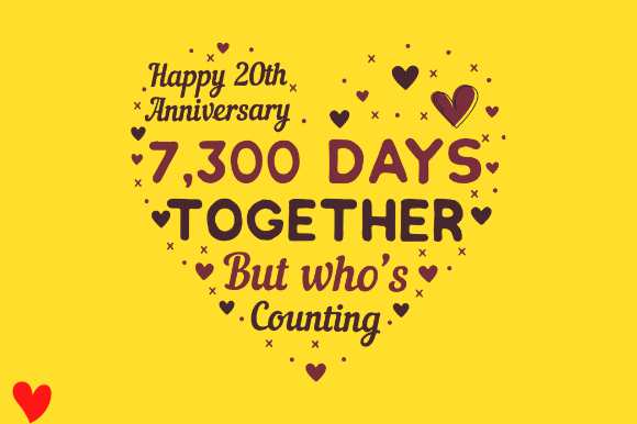 CELEBRATE 20TH ANNIVERSARY GIFT Graphic Design for Crafts