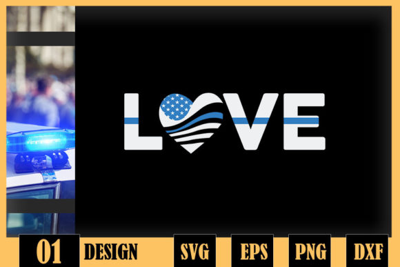 Cute Thin Blue Line Police Wife Graphics for Crafts