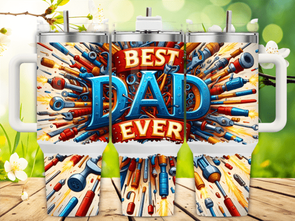 Explosion Tools Best Dad 40oz Tumbler Graphics