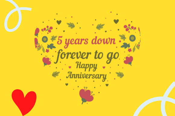 FUNNY 5TH WEDDING ANNIVERSARY GIFT Graphic Design for Crafts