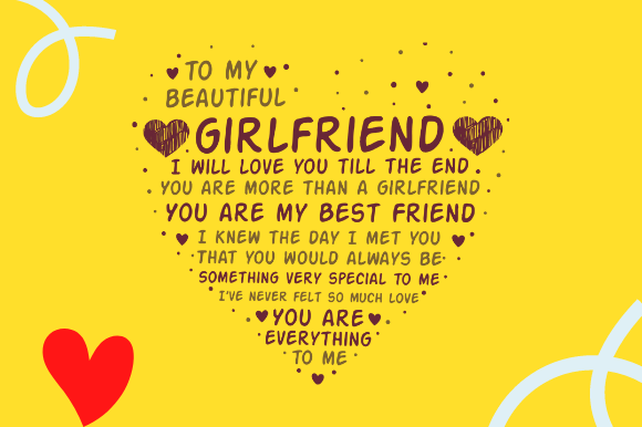 GIRLFRIEND GIFT BIRTHDAY CARD Graphic Design for Crafts