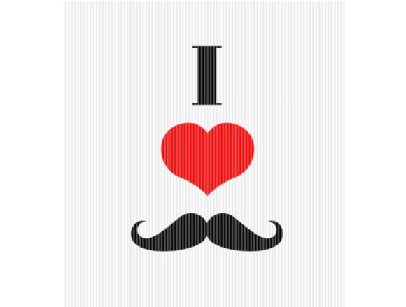 I Love Dad Mustache Graphic for Crafts and Graphics