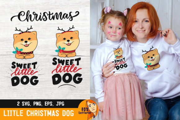 Little Dog Svg Christmas Quote for Crafts and Graphics